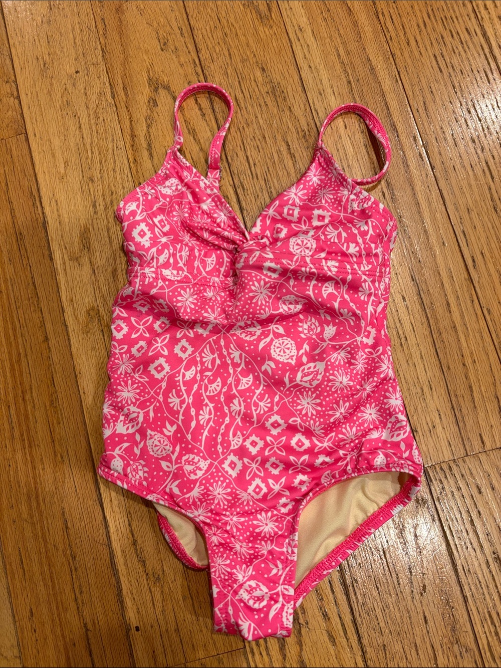 Lands End Girls' Pink One-Piece Swimsuit